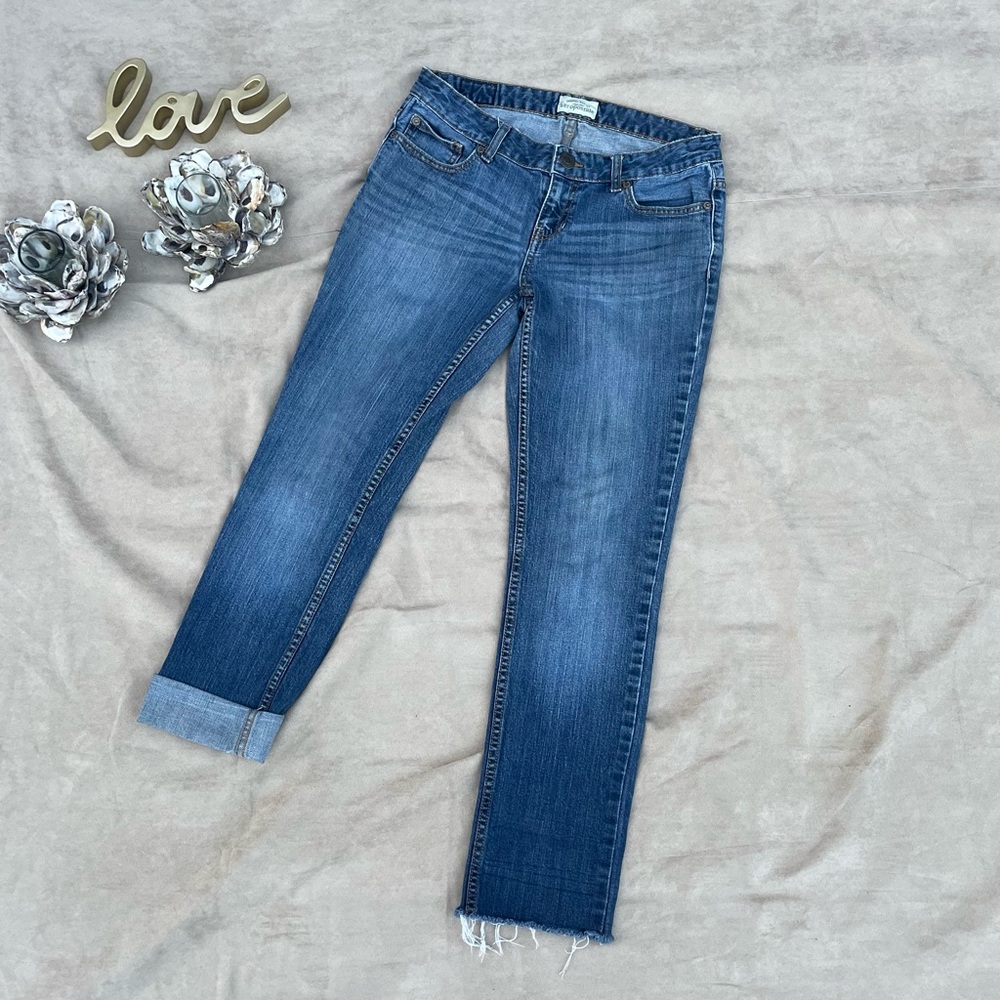 🦌Aeropostale Skinny Blue Roll-Up Capri Denim 5/6